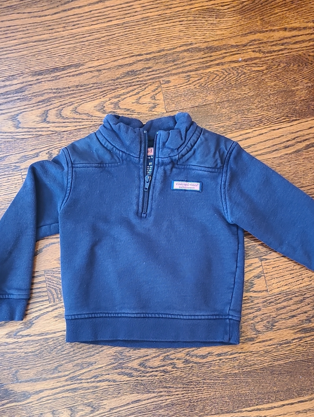 Vineyard Vines SHEP Boys' Navy Quarter-Zip Pullover Hoodie